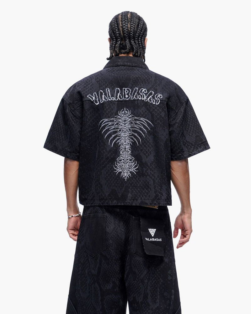 "OBSIDIAN TWINS" DENIM ZIP UP