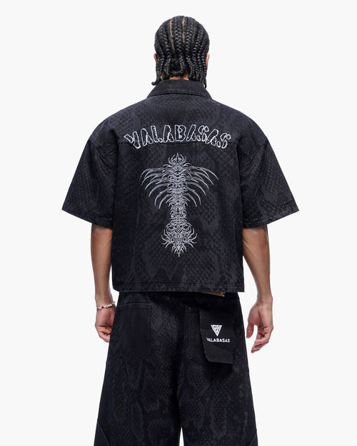 "OBSIDIAN TWINS" DENIM ZIP UP