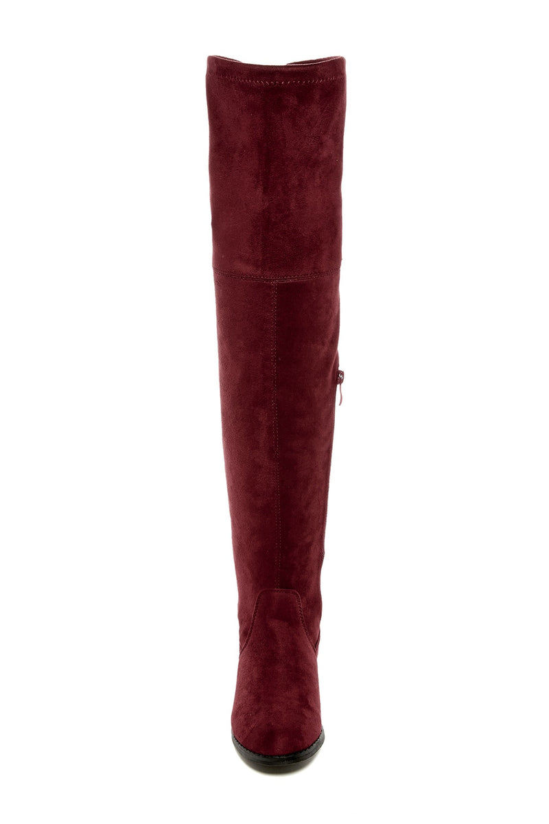 Olympia-14 - Nature Breeze Over The Knee Thigh High Drawstring Riding Boot - ShoeFad