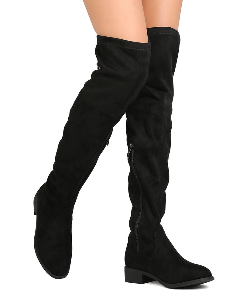 Olympia-14 - Nature Breeze Over The Knee Thigh High Drawstring Riding Boot - ShoeFad