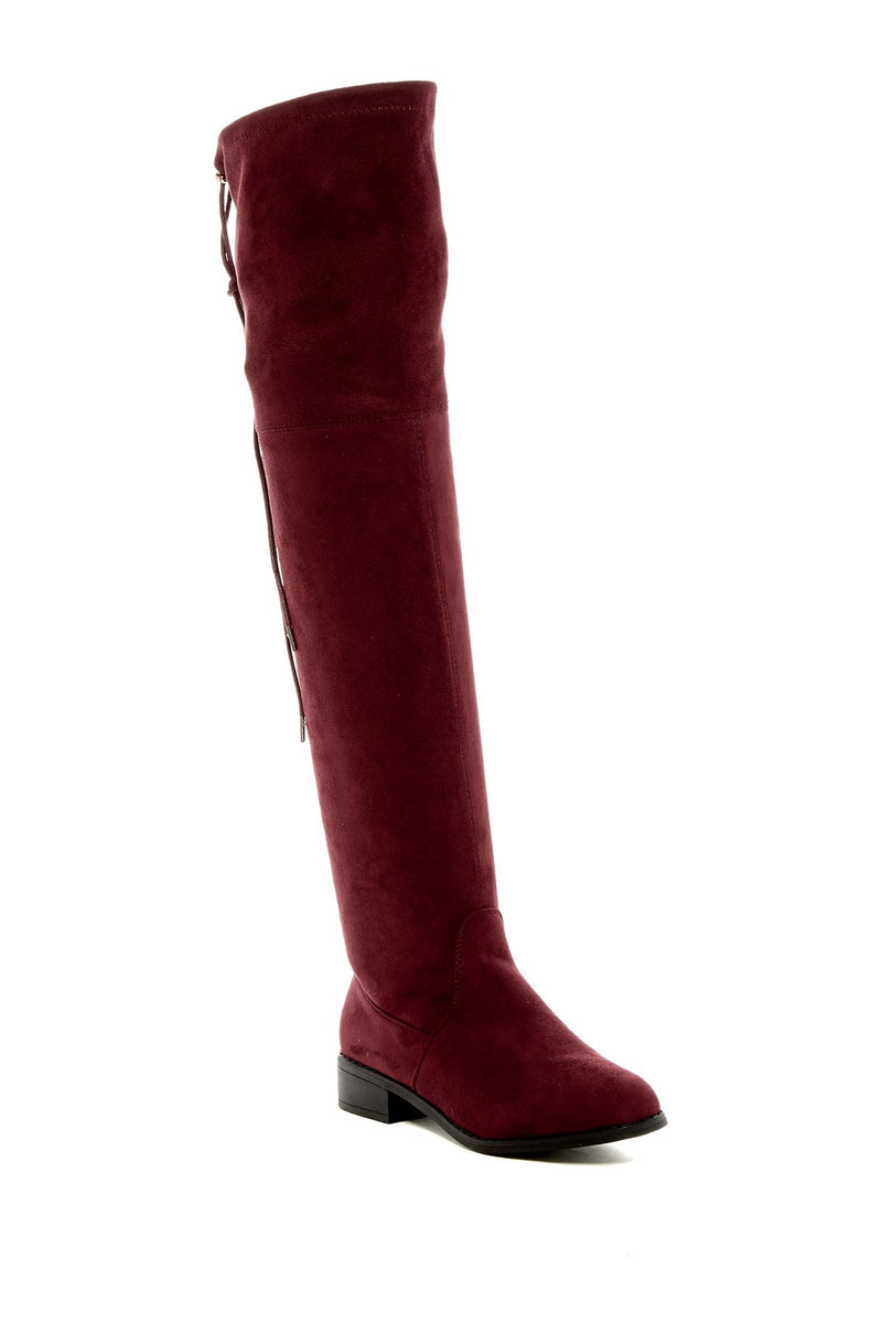 Olympia-14 - Nature Breeze Over The Knee Thigh High Drawstring Riding Boot - ShoeFad