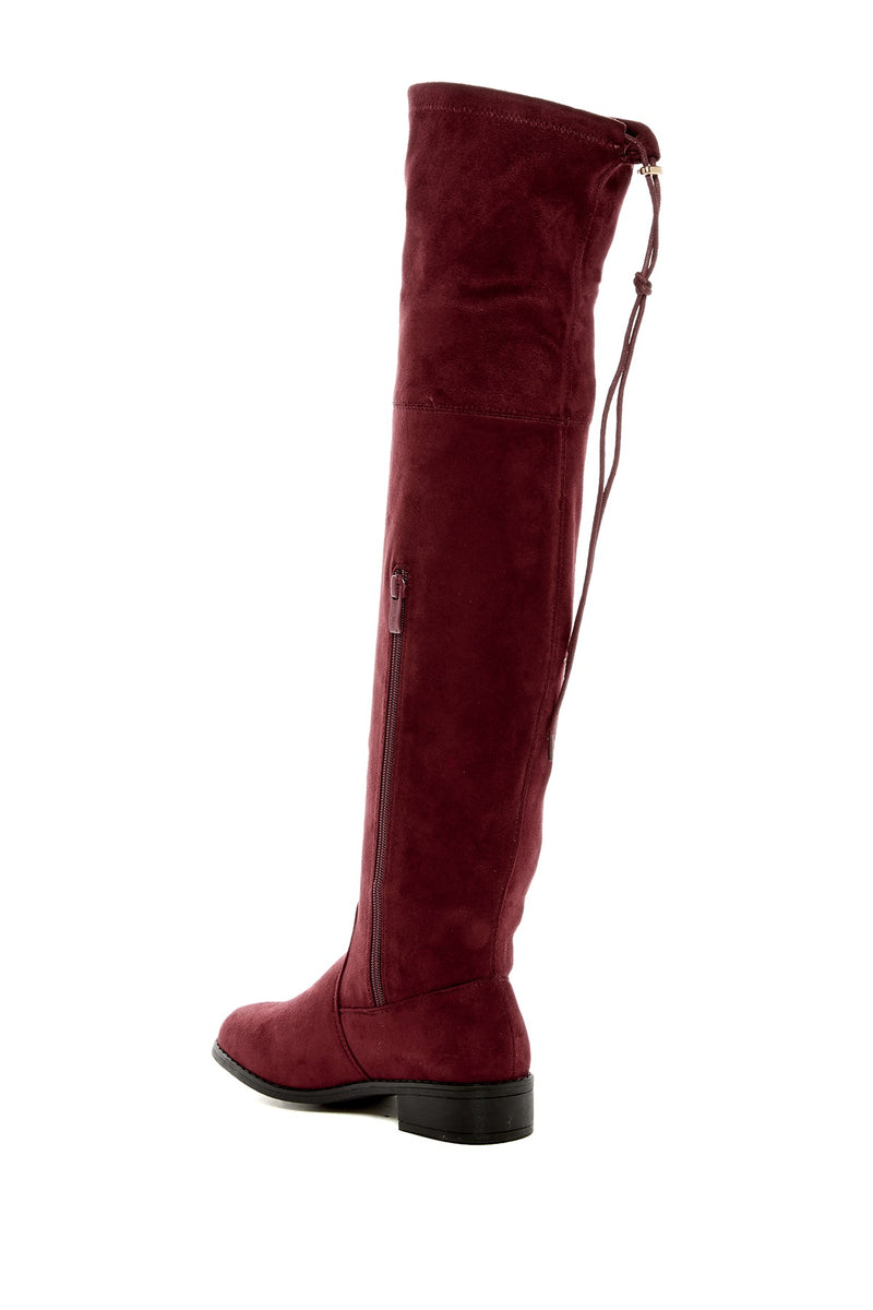 Olympia-14 - Nature Breeze Over The Knee Thigh High Drawstring Riding Boot - ShoeFad