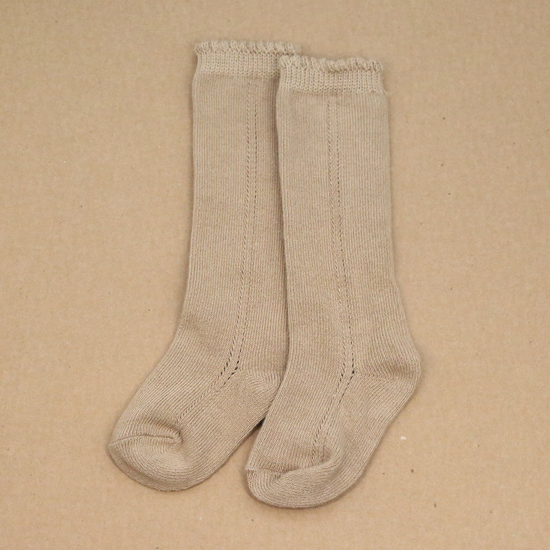Fawn Openwork Knee Socks - L'Amour Shoes
