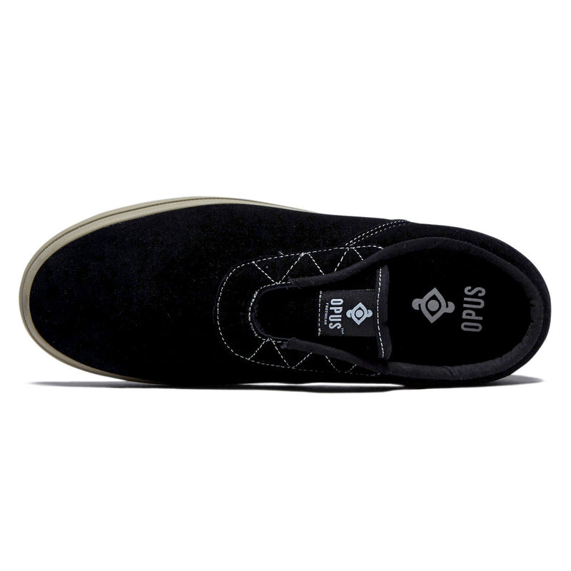 Opus Honey Slip Shoes - Black/Cream Suede