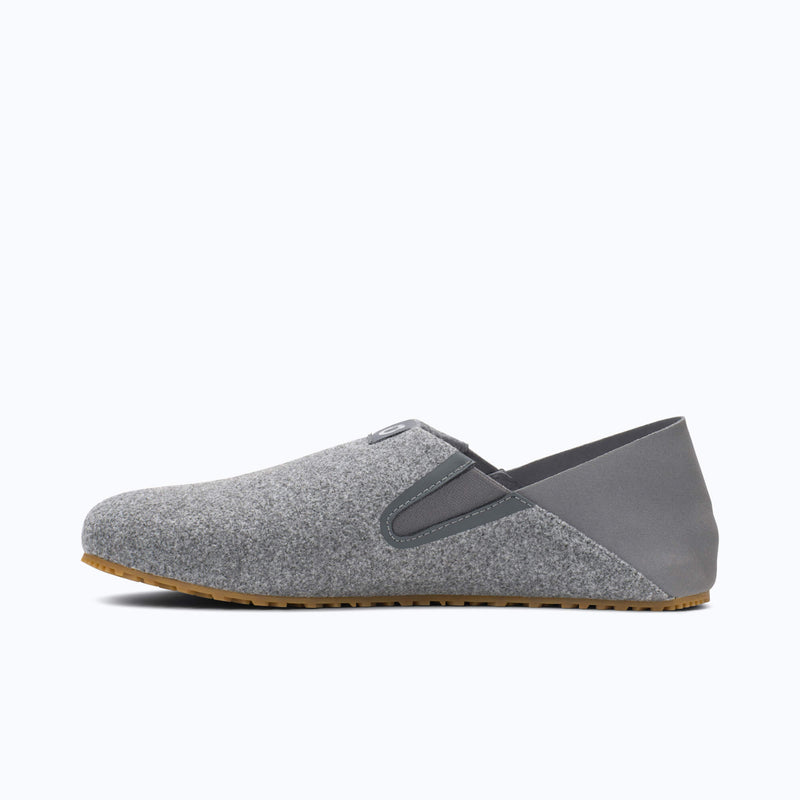 Xero Shoes Pagosa Men Slipper in Light Gray with Toe Facing Left