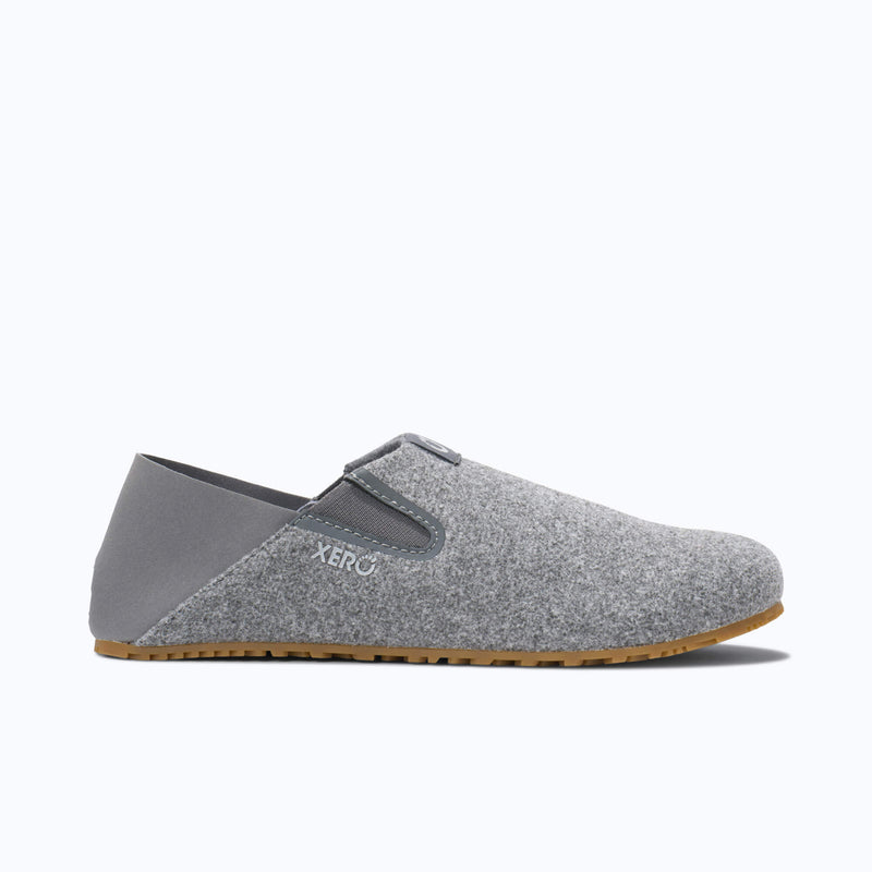 Xero Shoes Pagosa Women Slipper in Light Gray with Toe Facing Right