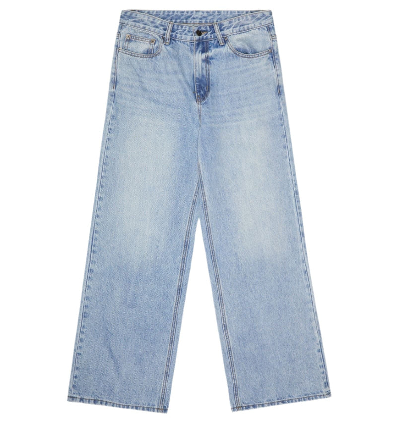 SILNT CHPTRS 29 / LIGHT BLUE WASH "PARACHUTE" BAGGY DENIM