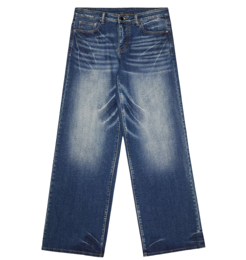 SILNT CHPTRS 29 / DARK BLUE WASH "PARACHUTE" BAGGY DENIM