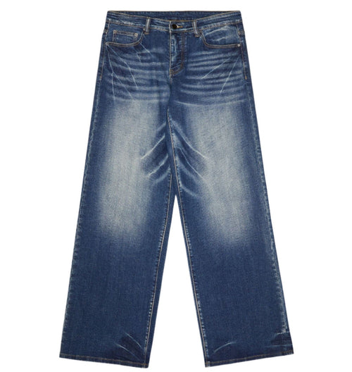 SILNT CHPTRS 29 / DARK BLUE WASH "PARACHUTE" BAGGY DENIM