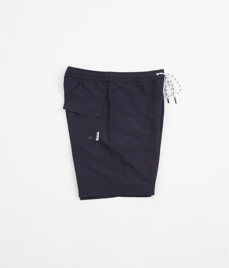 Parlez Rival Swim Shorts in Navy and White