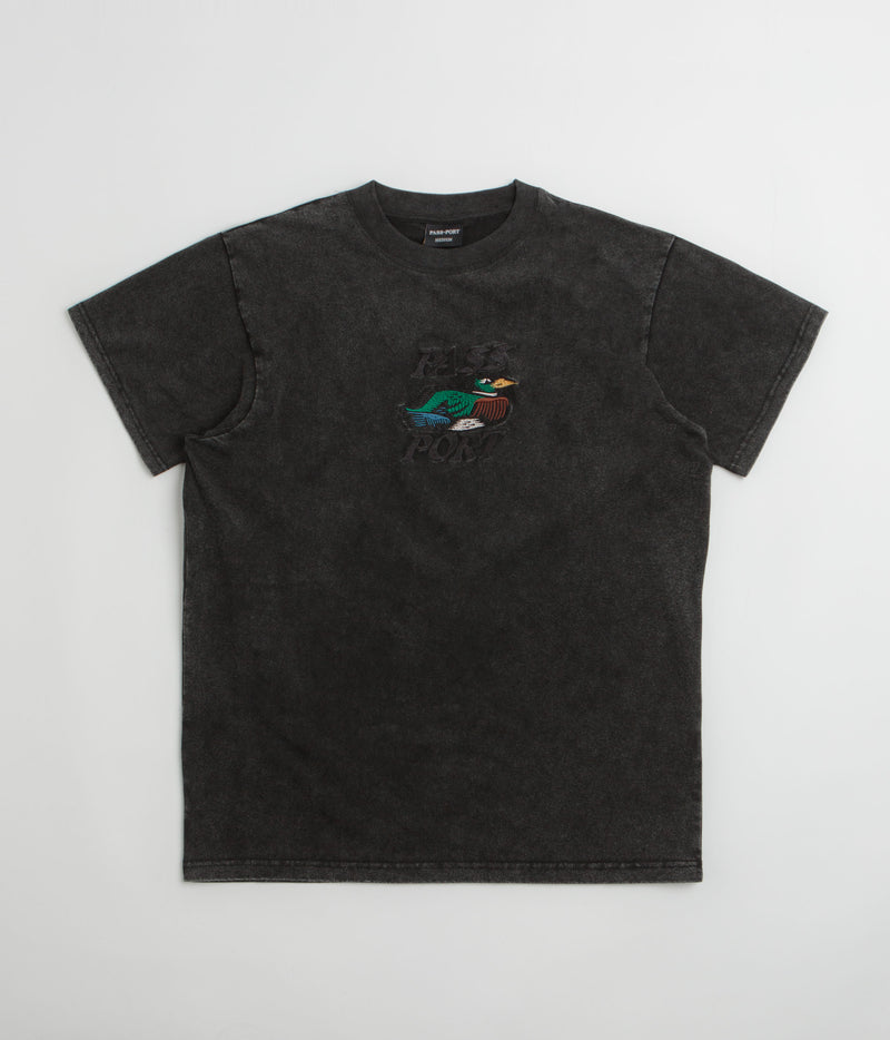 Pass Port Fast Duck T-Shirt in Black Acid