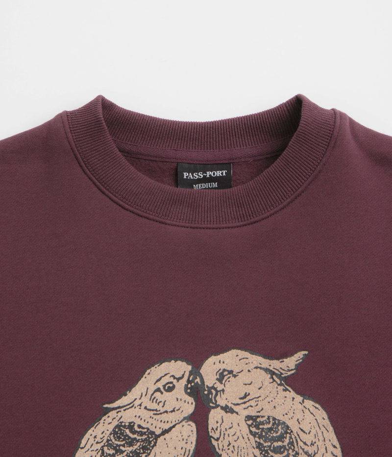 Pass Port Nesting Crewneck Sweatshirt in Berry