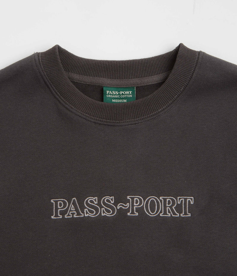 Pass Port Official Organic Fleece Sweatshirt in Vintage Black