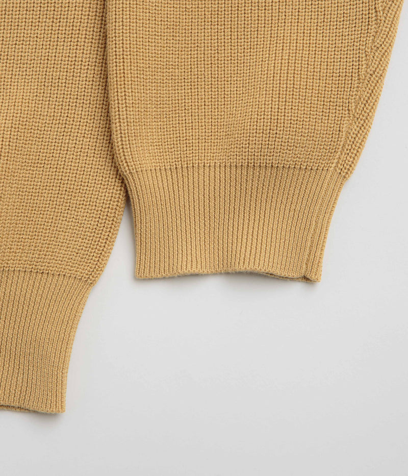 Pass Port Organic Cotton Stripe Knit Sweatshirt in Cream