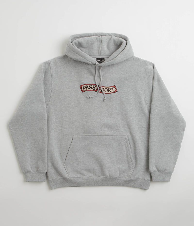 Pass Port Red Flag Hoodie in Ash