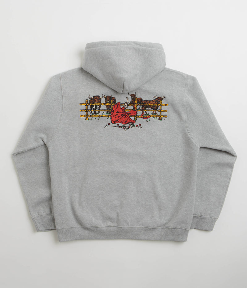 Pass Port Red Flag Hoodie in Ash