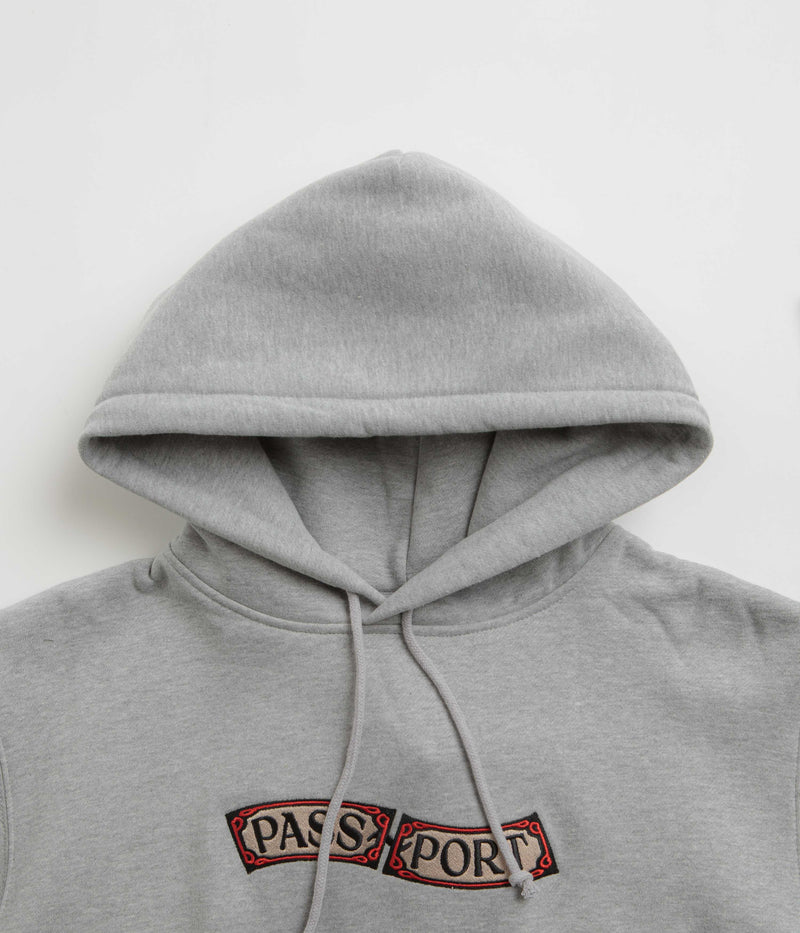 Pass Port Red Flag Hoodie in Ash