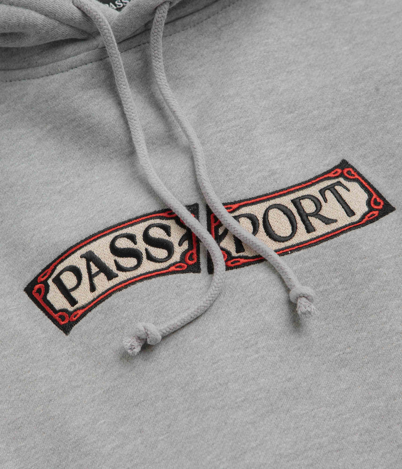 Pass Port Red Flag Hoodie in Ash