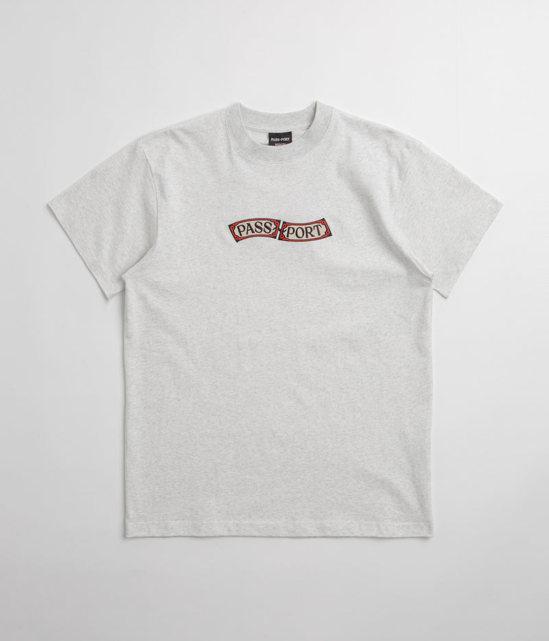 Pass Port Red Flag T-Shirt in Ash