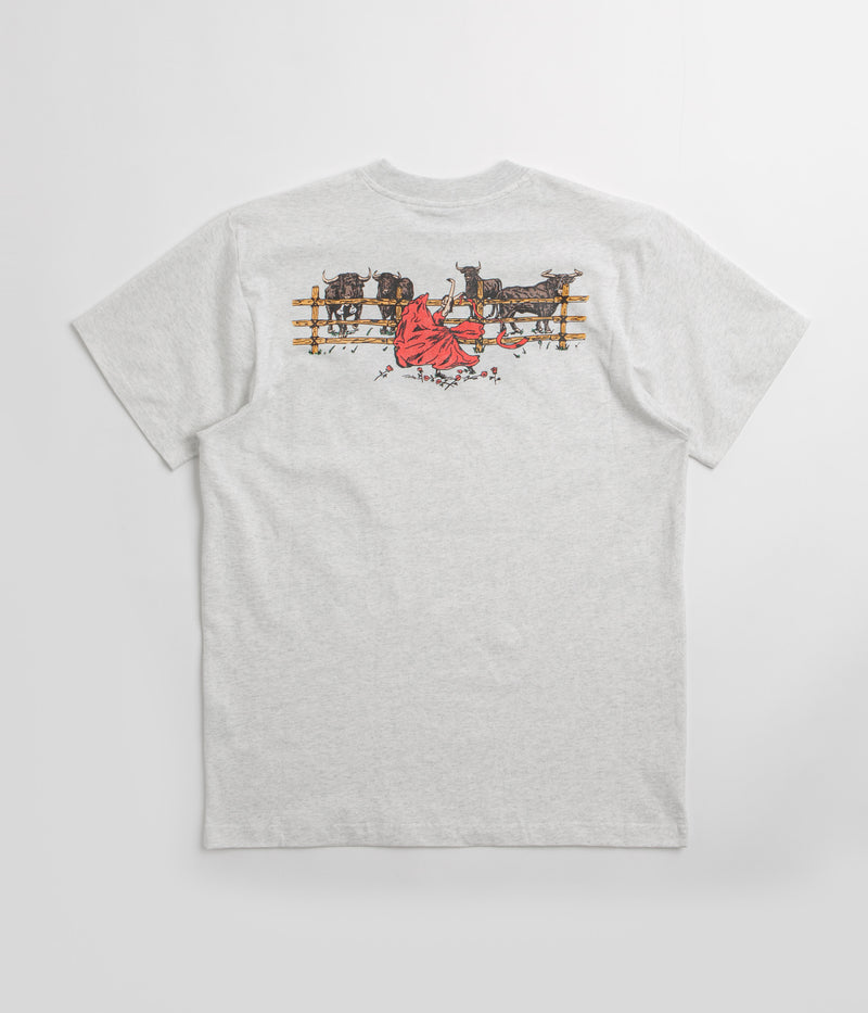 Pass Port Red Flag T-Shirt in Ash