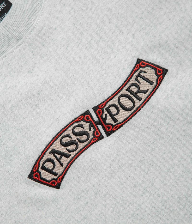 Pass Port Red Flag T-Shirt in Ash