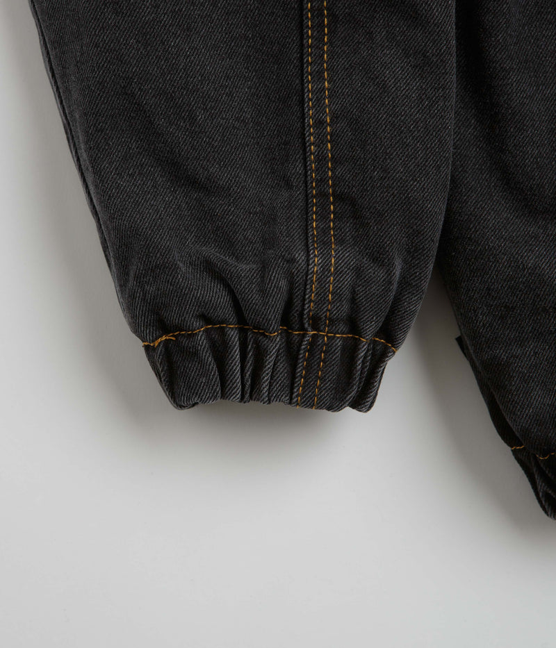 Pass Port Vineyard Birds Denim Delivery Jacket in Washed Black