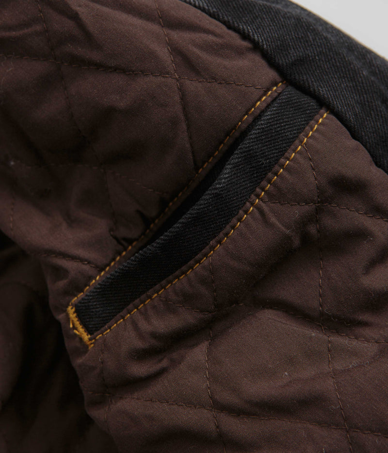 Pass Port Vineyard Birds Denim Delivery Jacket in Washed Black