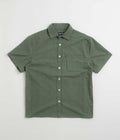 Pass Port Workers Check Short Sleeve Shirt in Green