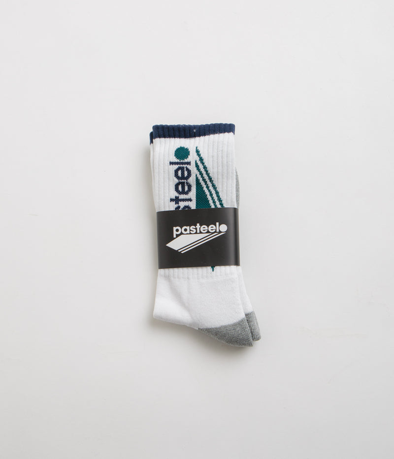 Pasteelo O.G. ATL Socks in White and Green / Grey