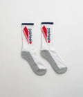 Pasteelo O.G. ATL Socks in White and Red / Grey