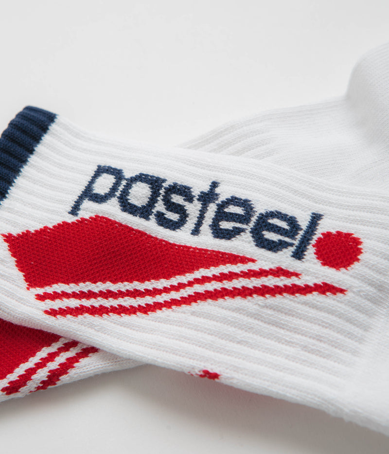 Pasteelo O.G. ATL Socks in White and Red / Grey
