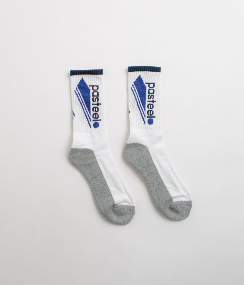 Pasteelo O.G. ATL Socks in White and Royal / Grey