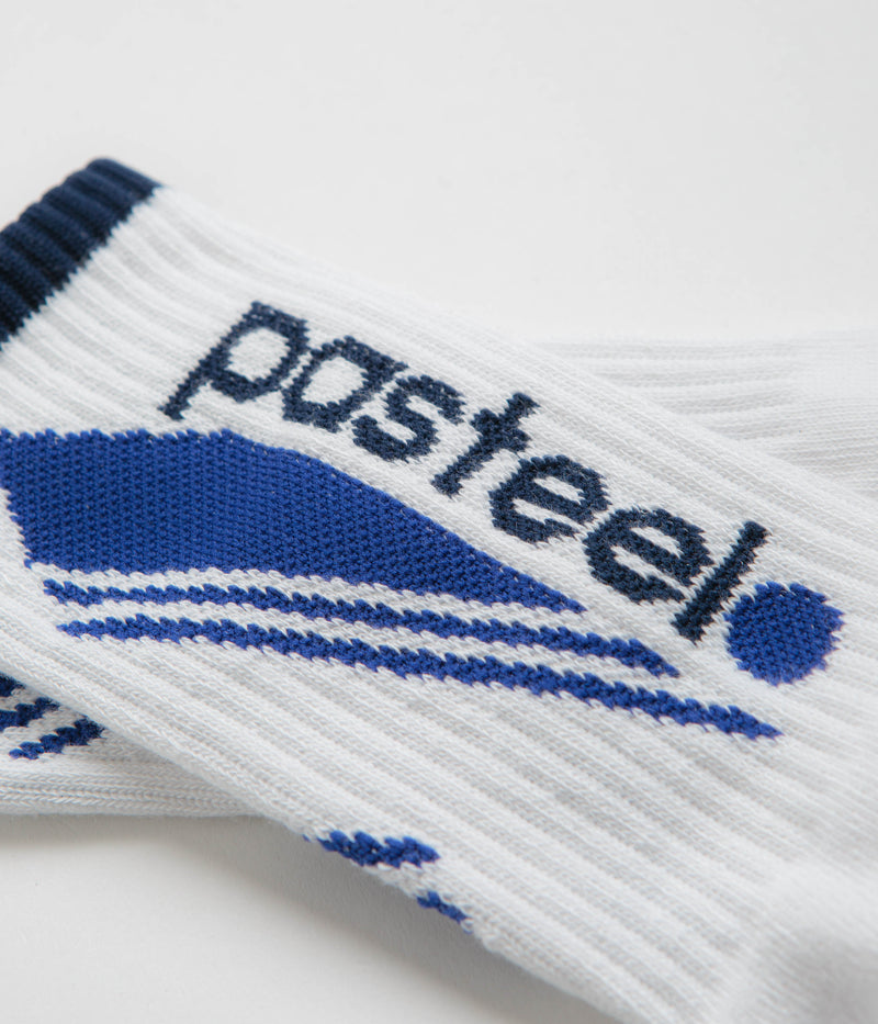 Pasteelo O.G. ATL Socks in White and Royal / Grey