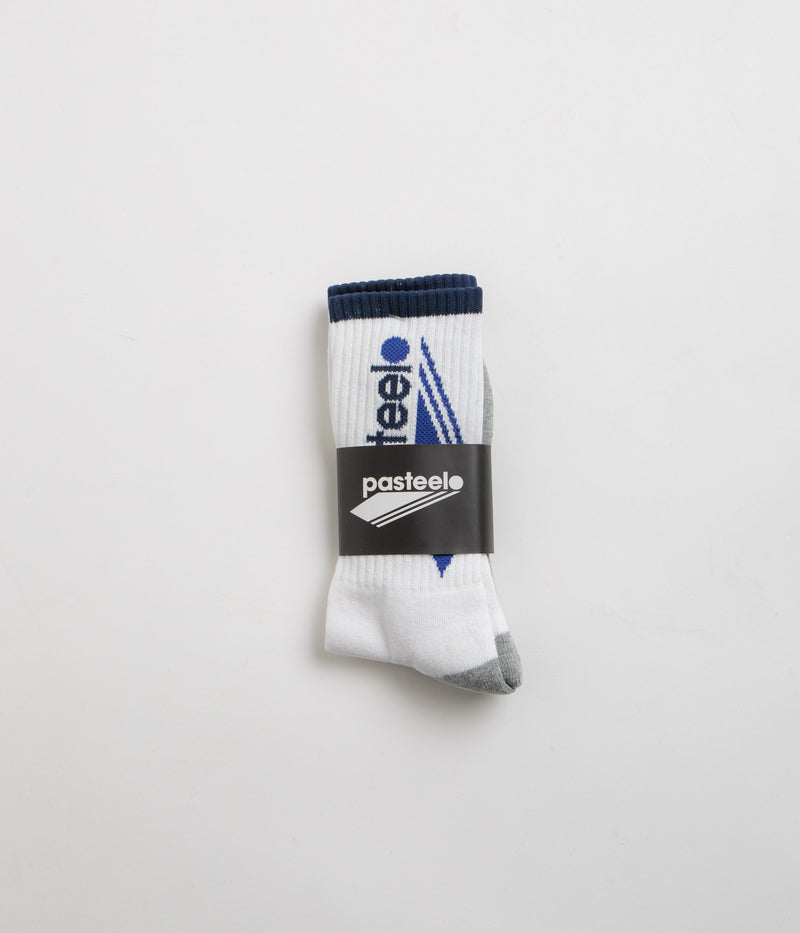 Pasteelo O.G. ATL Socks in White and Royal / Grey