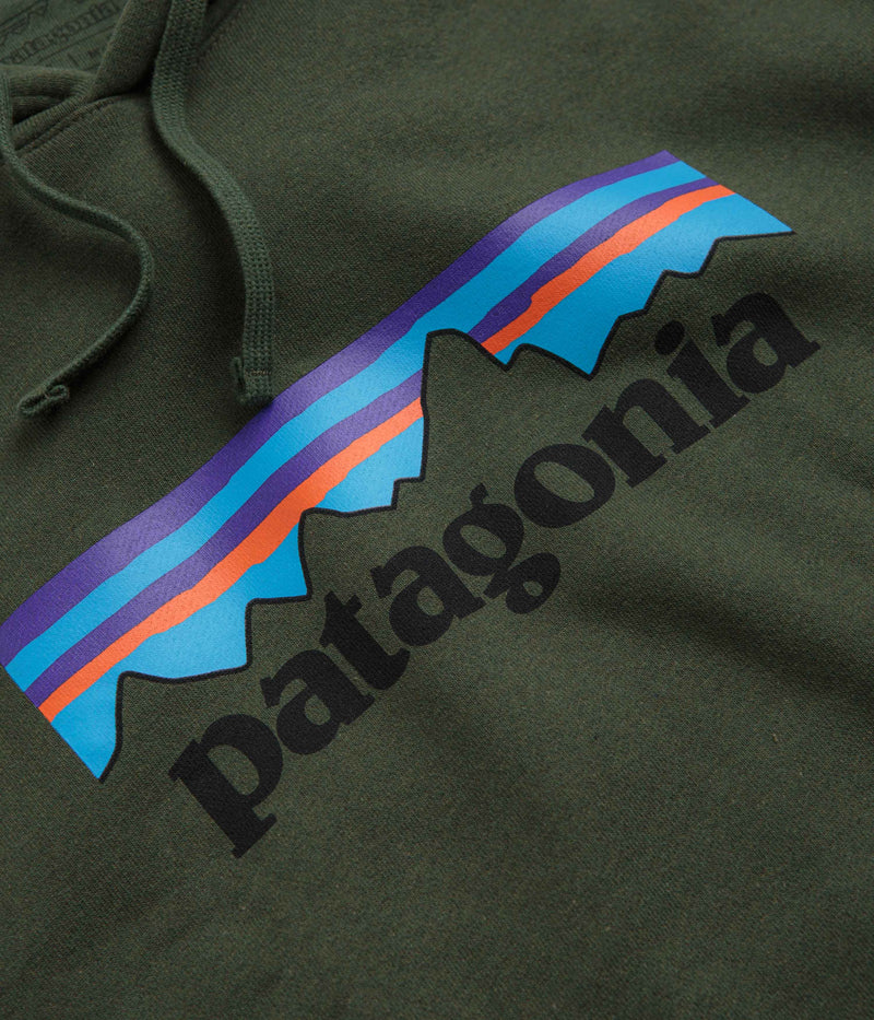 Patagonia P-6 Label Uprisal Hoodie in Torrey Pine Green