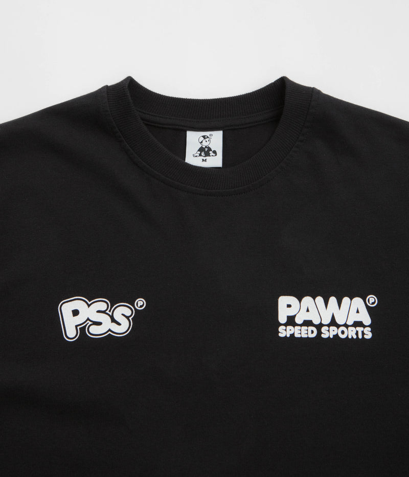Pawa Speed Sports Burnout T-Shirt in Black