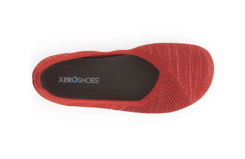 Xero Shoes Phoenix Knit Women Shoe in Red Top View