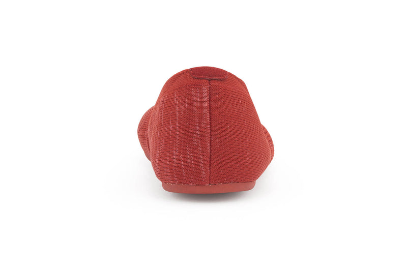 Xero Shoes Phoenix Knit Women Shoe in Red with Toe Facing Back
