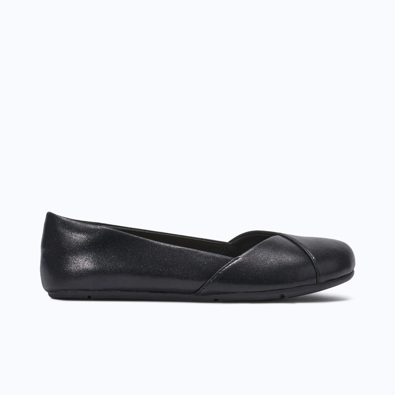 Xero Shoes Phoenix - Women Shoe in Black Glitter with Toe Facing Right