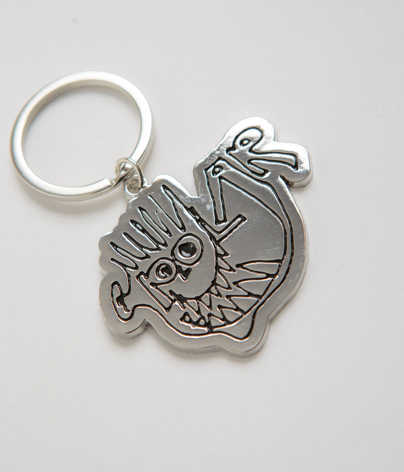 Polar Braces Key Chain in Silver and Black