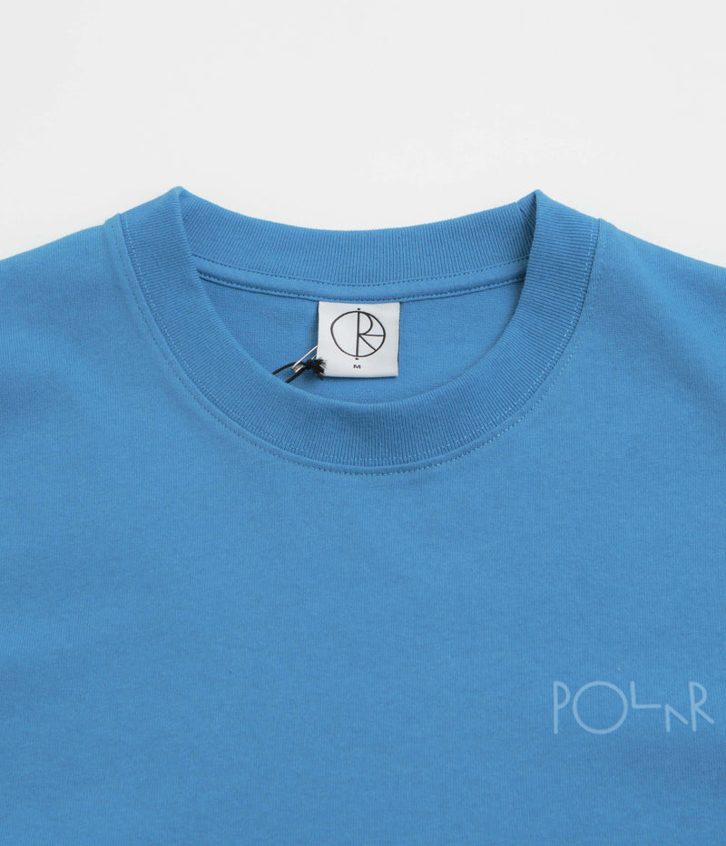 Polar Contrast Stroke Logo T-Shirt in French Blue