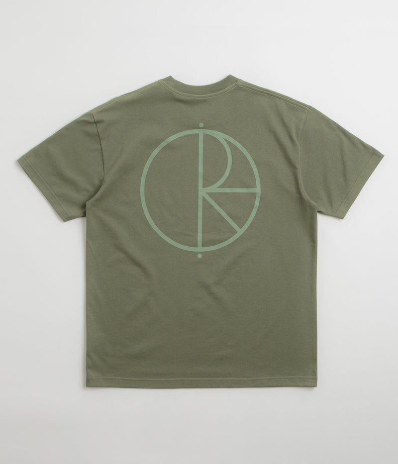 Polar Contrast Stroke Logo T-Shirt in Moss Green