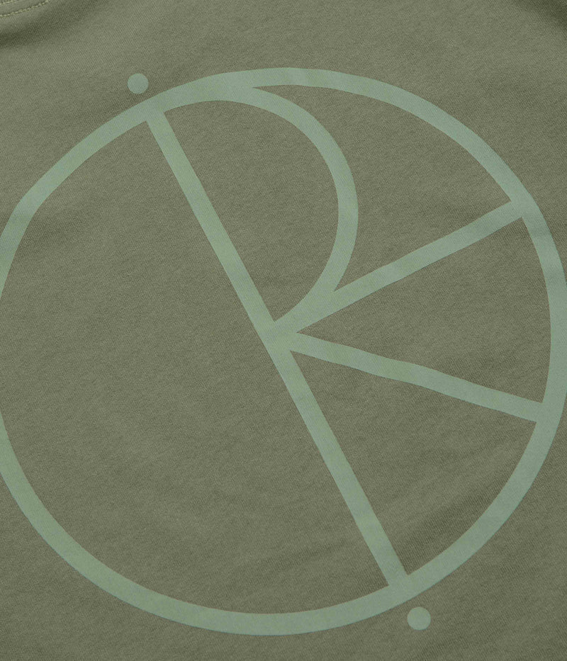 Polar Contrast Stroke Logo T-Shirt in Moss Green