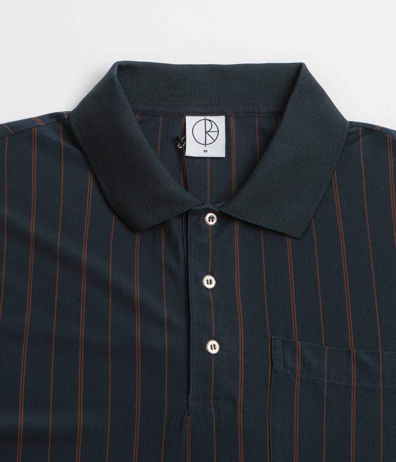 Polar Fancy Polo Shirt in Navy and Brown