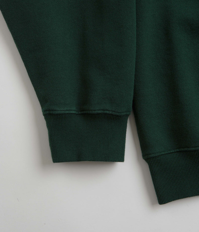 Polar Frankie Half Zip Sweatshirt in Dark Emerald