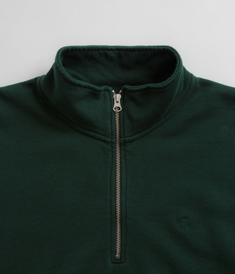 Polar Frankie Half Zip Sweatshirt in Dark Emerald