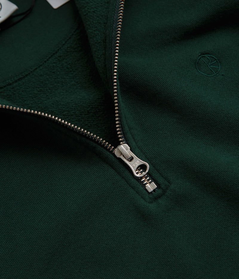 Polar Frankie Half Zip Sweatshirt in Dark Emerald