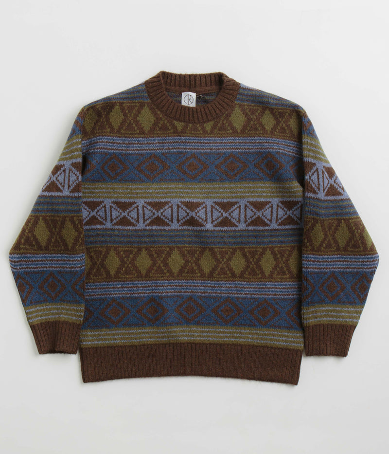 Polar George Sweatshirt in Blue Green Mix
