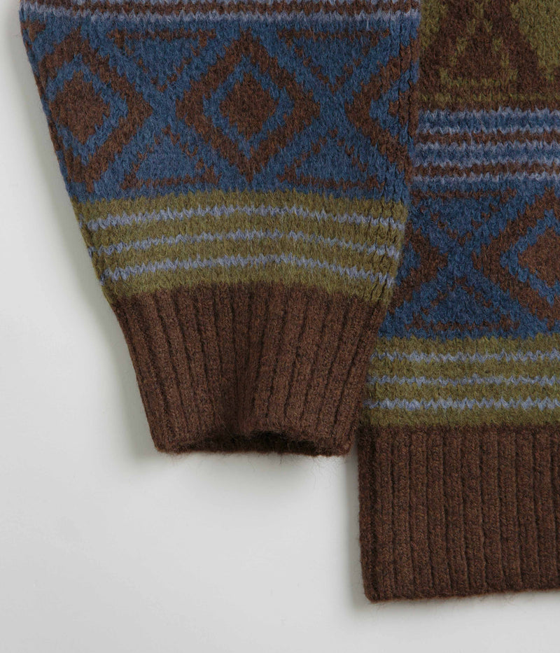 Polar George Sweatshirt in Blue Green Mix