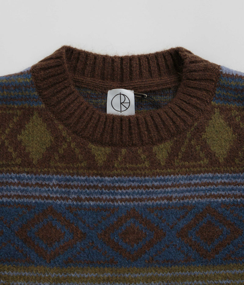Polar George Sweatshirt in Blue Green Mix